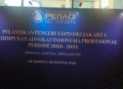PERADI PROFESIONAL DKI JAKARTA DILANTIK DI JW MARRIOTT, TEKANKAN PERAN ADVOKAT DI TENGAH TANTANGAN HUKUM KOTA GLOBAL