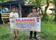 Personel Polsek Dushil Gencarkan Sosialisasi Terkait Larangan Karhutla Dengan Warga