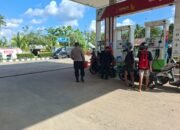 Polsek Basarang Sambang di Lokasi Objek Vital SPBU Di Kec. Basarang