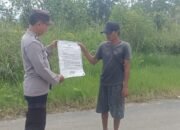 Personel Polsek Basarang Himbau Maklumat Polda Kalteng Dengan Warga Di Wilayah Hukumnya