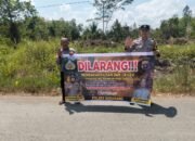 Cegah Terjadinya Karhutla, Anggota Polsek Basarang Lakukan Sosialisasi Secara Rutin