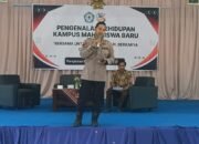 MAHASISWA STIK LEMDIKLAT POLRI ISI MATERI BELA NEGARA DAN CEGAH KARHUTLA PADA PKMB UNTAMA 2026