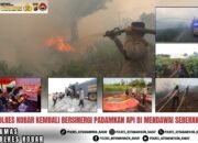 Polres Kobar Kembali Bersinergi Padamkan Api Di Mendawai Seberang  ‎