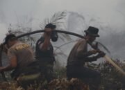 Cegah Api Muncul Kembali, Polres Kobar Bersama Tim Gabungan Tuntaskan Pendinginan Lahan