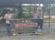 Polsek Basarang Sosialisi Larangan Ilegal Mining Di Wilayah Hukumnya