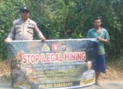 Polsek Basarang Sosialisi Larangan Ilegal Mining Di Wilayah Hukumnya