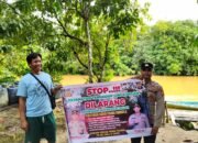 Patuhi Aturan! Personel Polsek Rungan Tebar Maklumat Kapolda Kalteng guna Cegah Karhutla