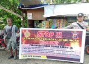 Cegah Kabut Asap, Personel Polsek Kurun Gencarkan Edukasi Larangan Karhutla kepada Warga Kuala Kurun