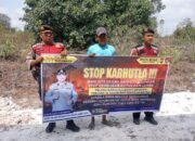 Cegah Karhutla Sejak Dini, Sat Samapta Polres Sukamara Ingatkan Masyarakat Larangan Membuka Lahan dengan Cara Membakar