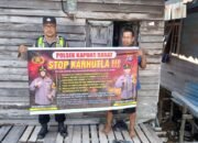 Cegah Kebakaran Hutan dan Lahan, Polsek Kapuas Barat Intensifkan Patroli dan Imbauan Karhutla di Desa Saka Mangkahai