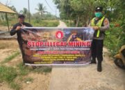 PERSONEL POLSEK PULAU PETAK LAKSANAKAN SOSIALISASI ILEGAL MINING KE MASYARAKAT GUNA PENCEGAHAN TAMBANG LIAR DI WILAYAH KECAMATAN PULAU PETAK