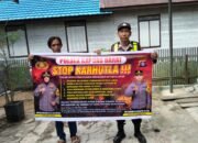 Cegah Karhutla Sejak Dini, Polsek Kapuas Barat Gencarkan Kampanye Buka Lahan Tanpa Bakar di Mandomai