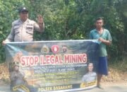 Polsek Basarang Sosialisi Larangan Ilegal Mining Di Wilayah Hukumnya