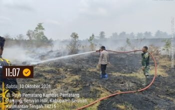 POLRES SERUYAN DAN SATGAS KARHUTLA PADAMKAN API DI PEMATANG KAMBAT